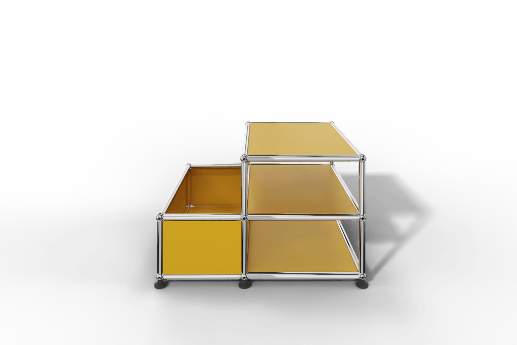 Kleiner Beistelltisch mit 2 Fächern und Abstellfach