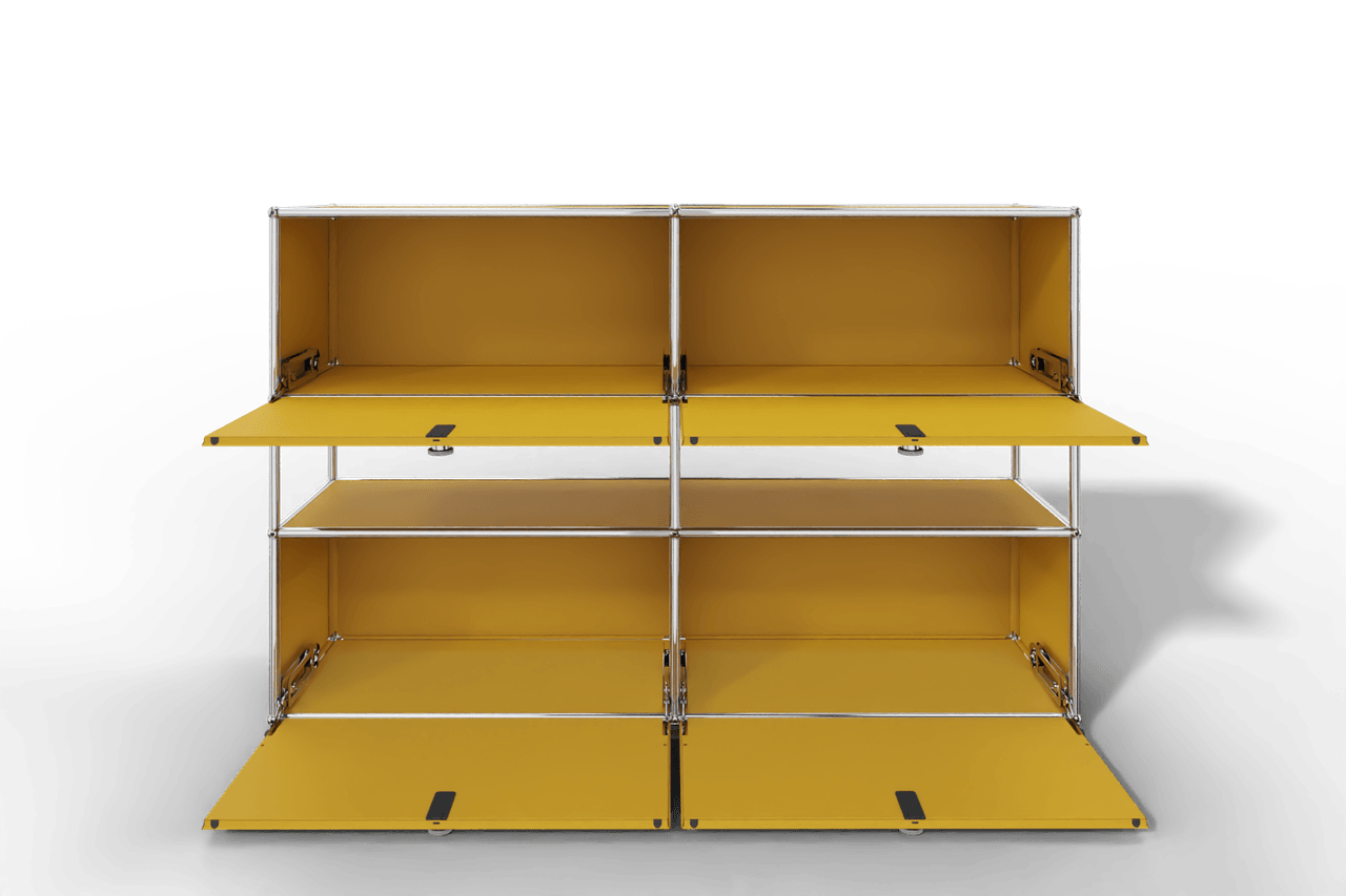 USM Haller Highboard mit 4 Klapptüren und offener Ebene Produktbild