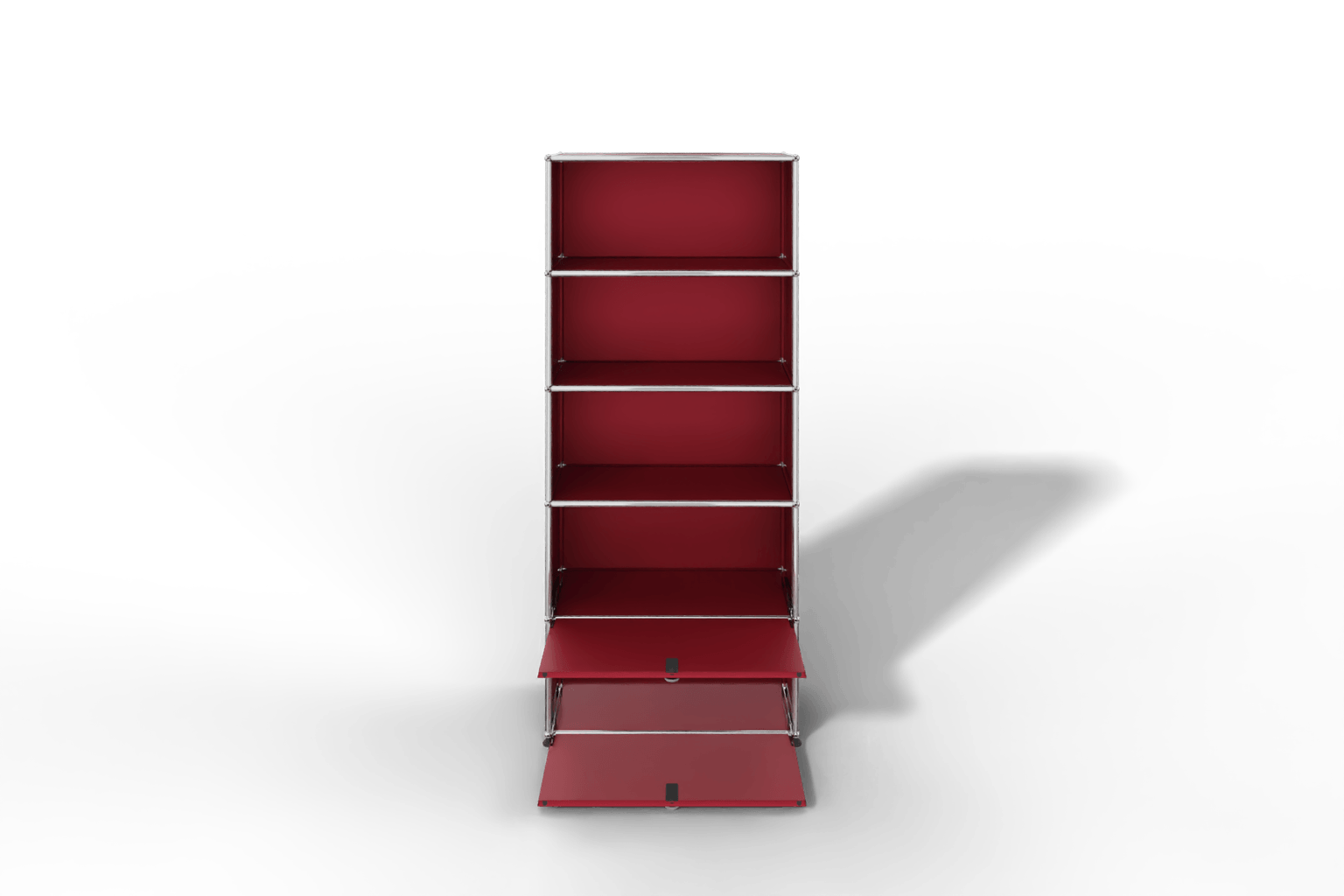 USM Haller Regal 750 mit 2 Klapptüren und 3 offenen Fächern Produktbild