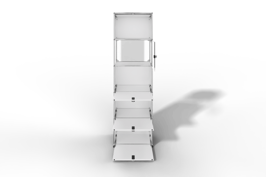 USM Haller schmales Regal mit Glasabteil Produktbild