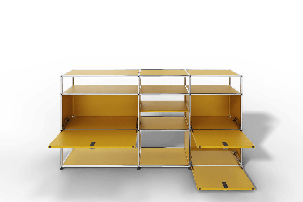 Sideboard mit offenen Elementen und Klapptüren Produktbild