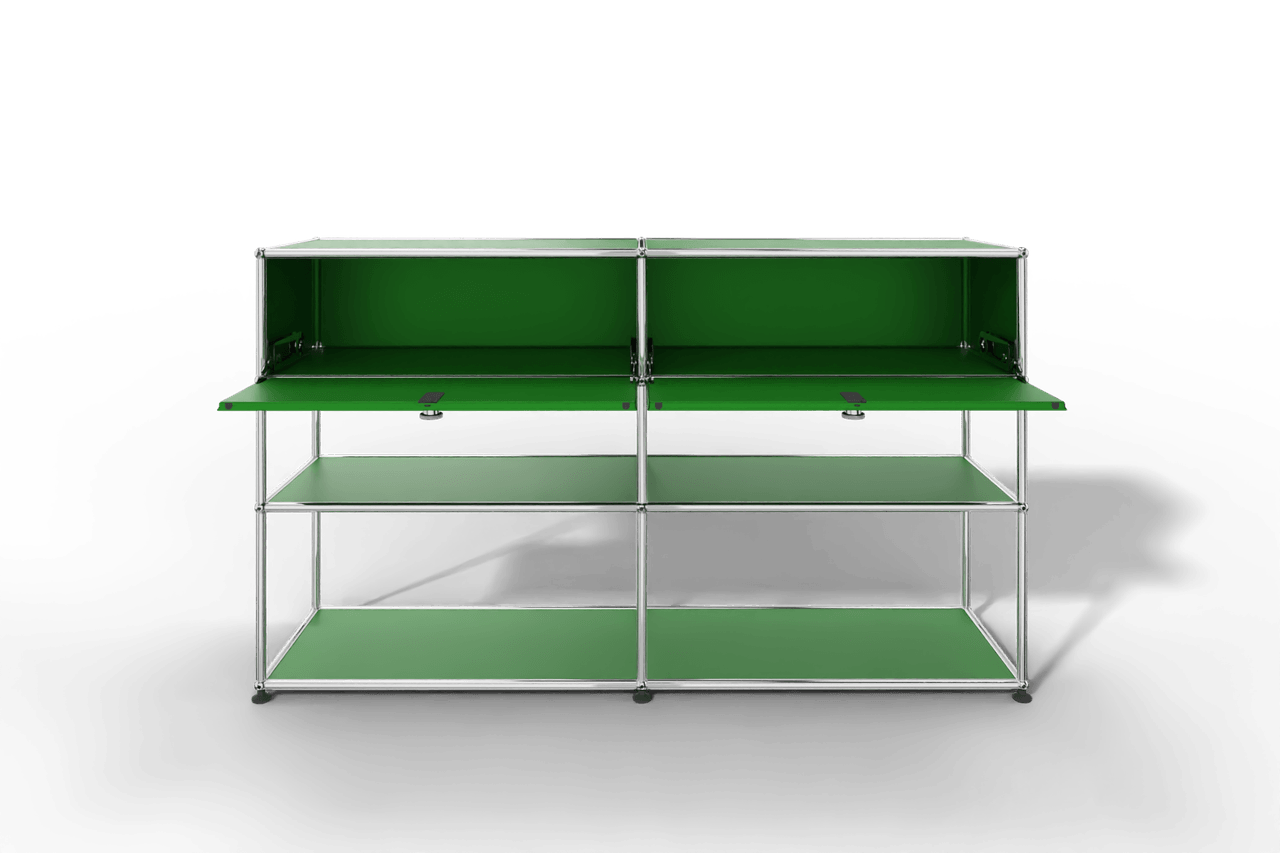 USM Haller Highboard mit 2 Klapptüren und 2 offenen Ebenen Produktbild