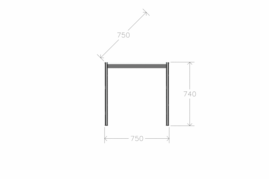 USM Haller Glastisch, Tiefe 750 mm, Länge wählbar Produktbild