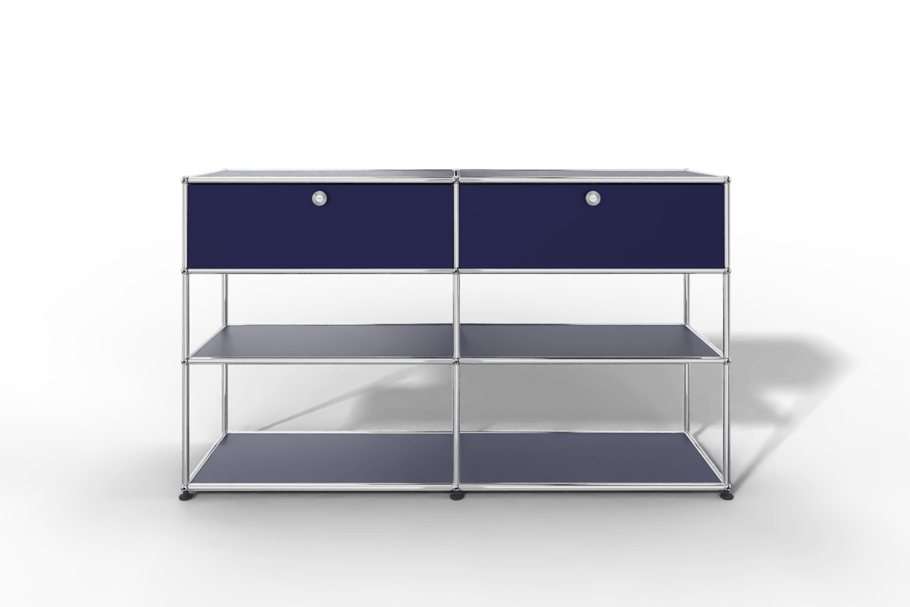 USM Haller Highboard mit 2 Klapptüren und 2 offenen Ebenen Produktbild