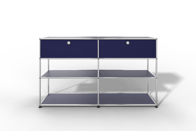 USM Haller Highboard mit 2 Klapptüren und 2 offenen Ebenen