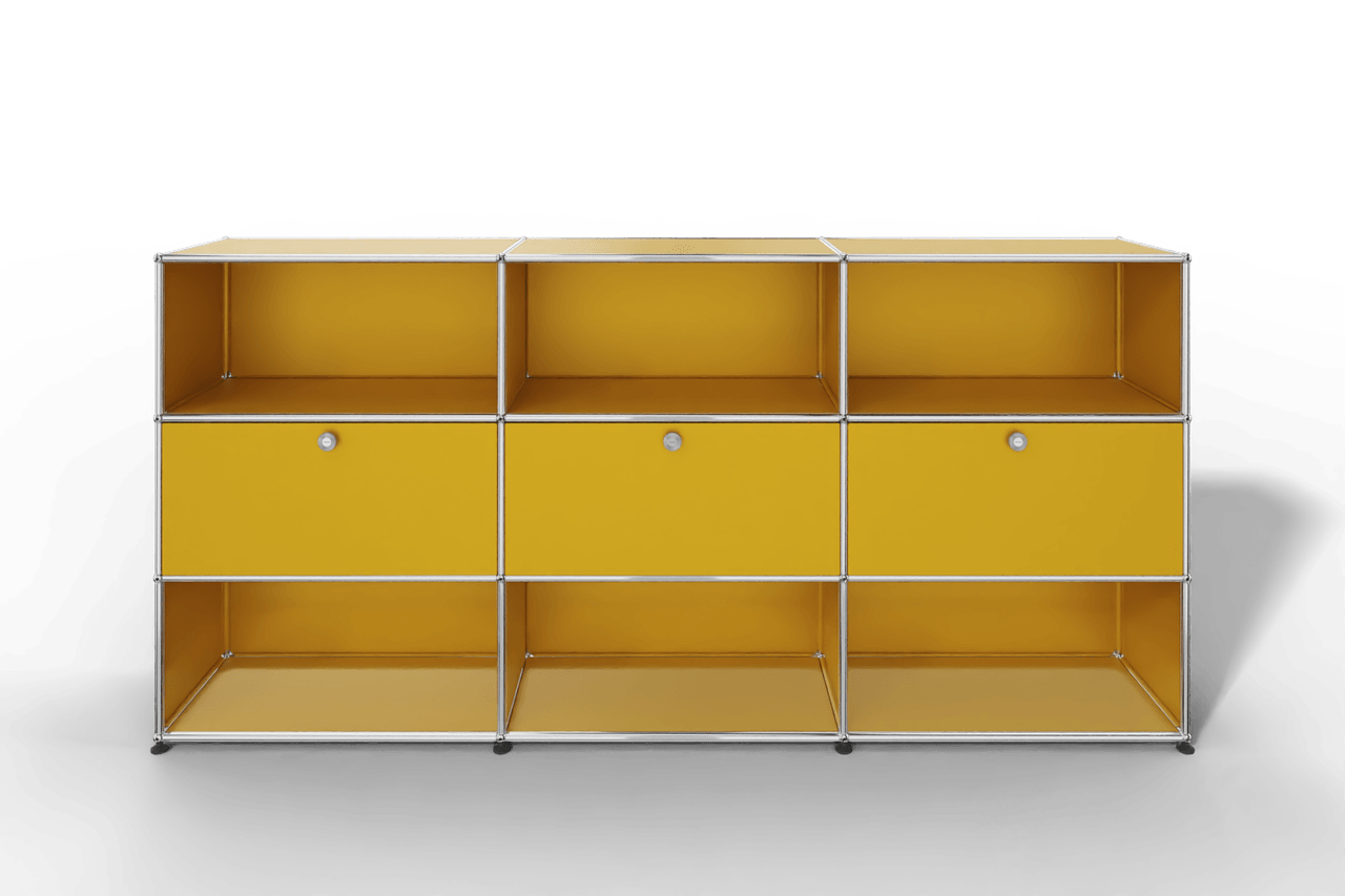USM Haller Highboard mit 3 Klapptüren und 6 offenen Fächern Produktbild