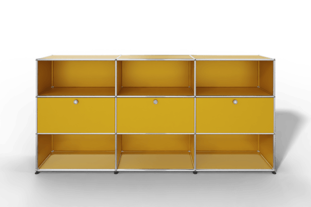 USM Haller Highboard mit 3 Klapptüren und 6 offenen Fächern