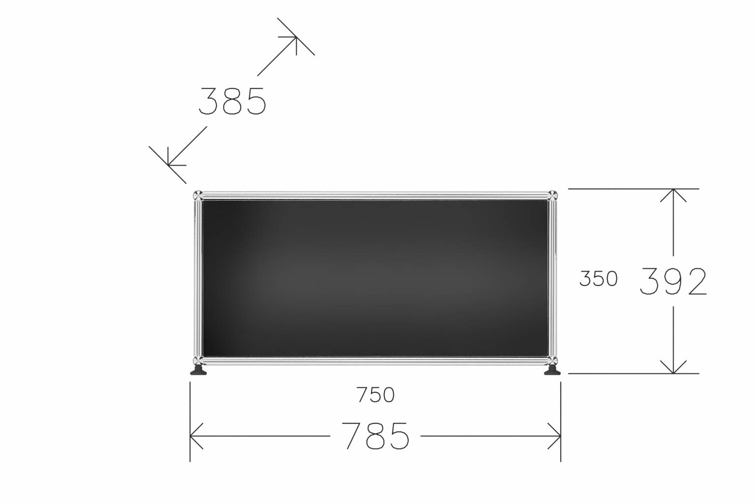 USM Haller Lowboard mit einem offen Fach Produktbild