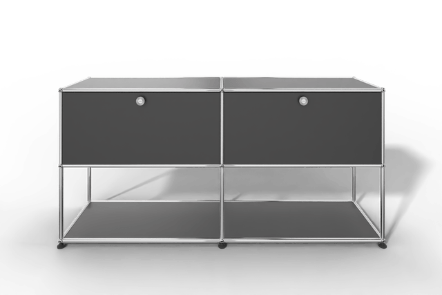 USM Haller Sideboard, 2 Klapptüren, untere Ebene offen