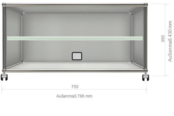 USM Haller TV-Lowboard, von Paul Schärer & Fritz Haller Produktbild