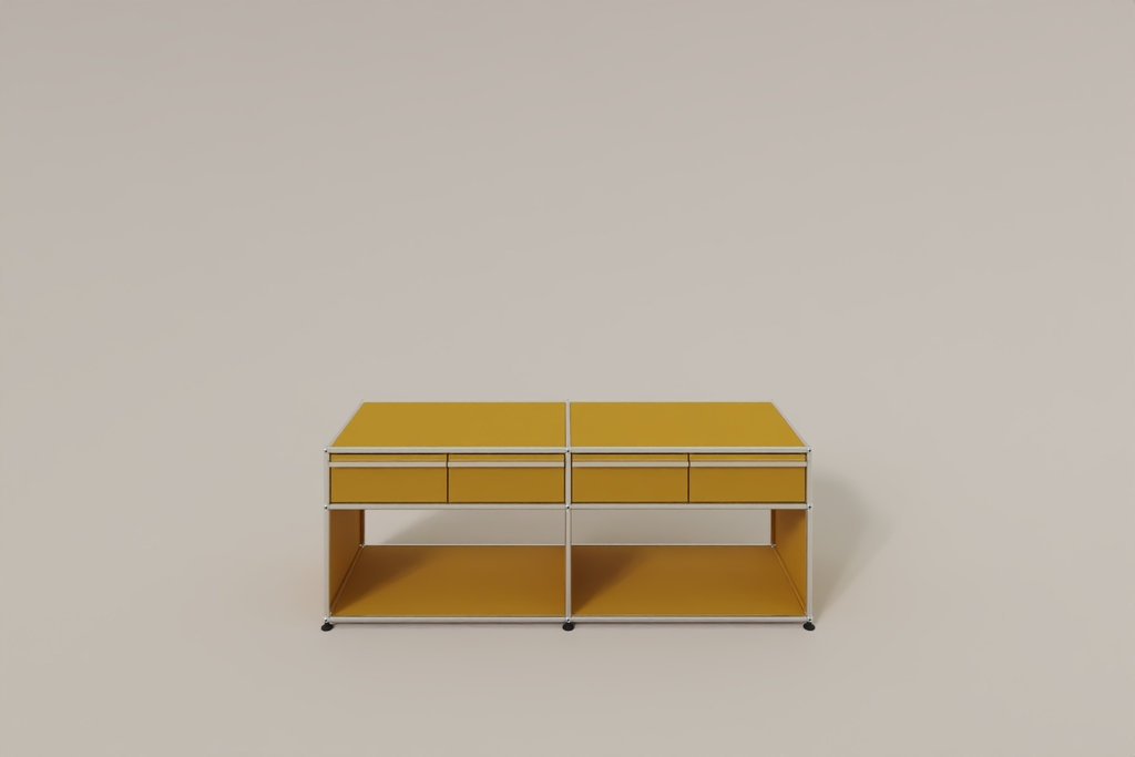 USM Haller Sideboard, mit 4 Schubladen A6 und 2 offenen Fächern. Tiefe 50 cm. Produktbild