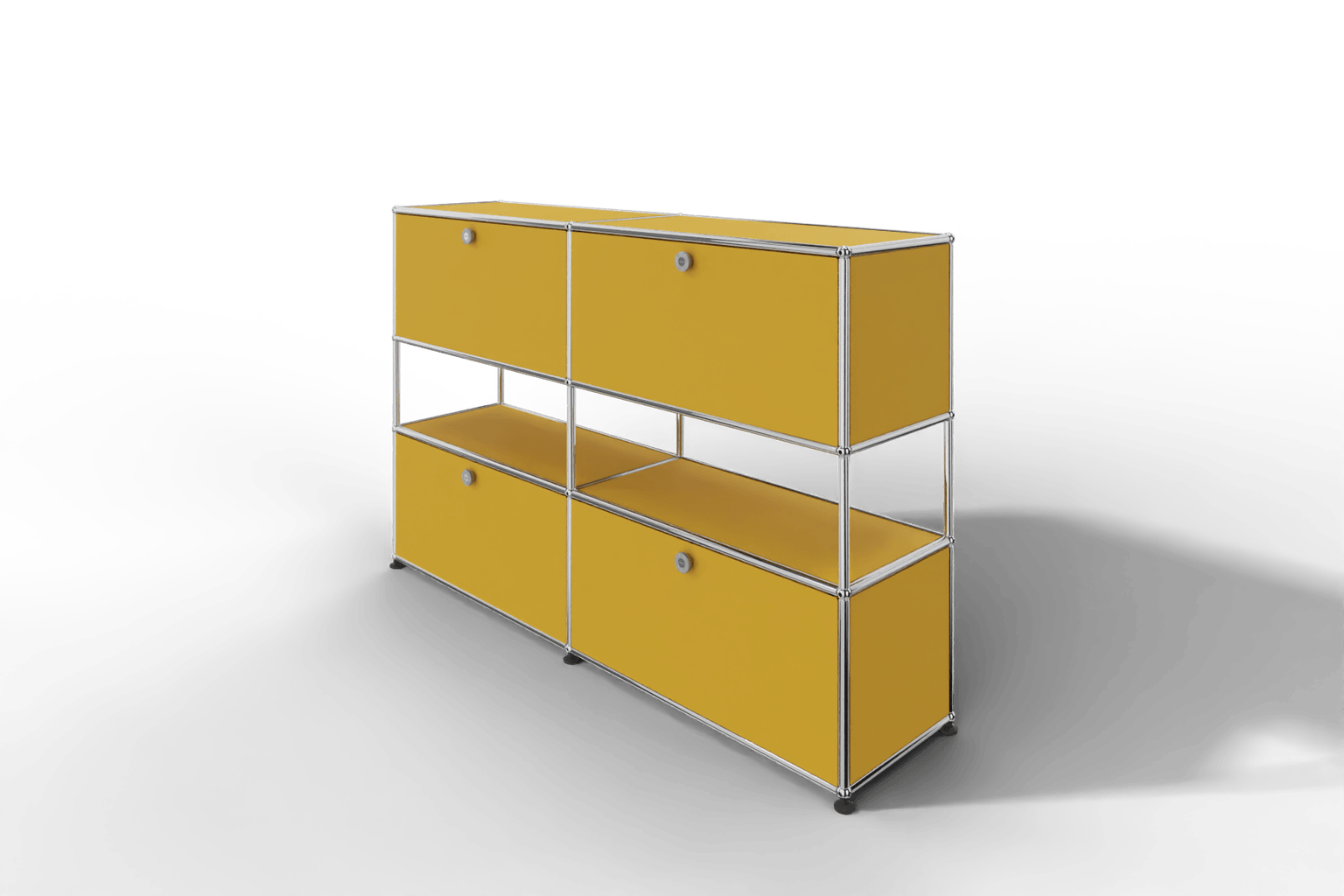 USM Haller Highboard mit 4 Klapptüren und offener Ebene Produktbild