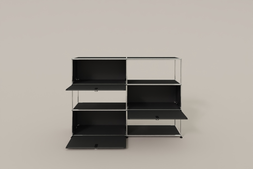 USM Haller Highboard/Raumteiler, 3 offene Elemente, 3 Klapptüren Produktbild