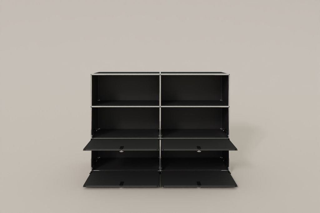 USM Haller Highboard mit 4 Klapptüren und 2 offenen Fächern Produktbild