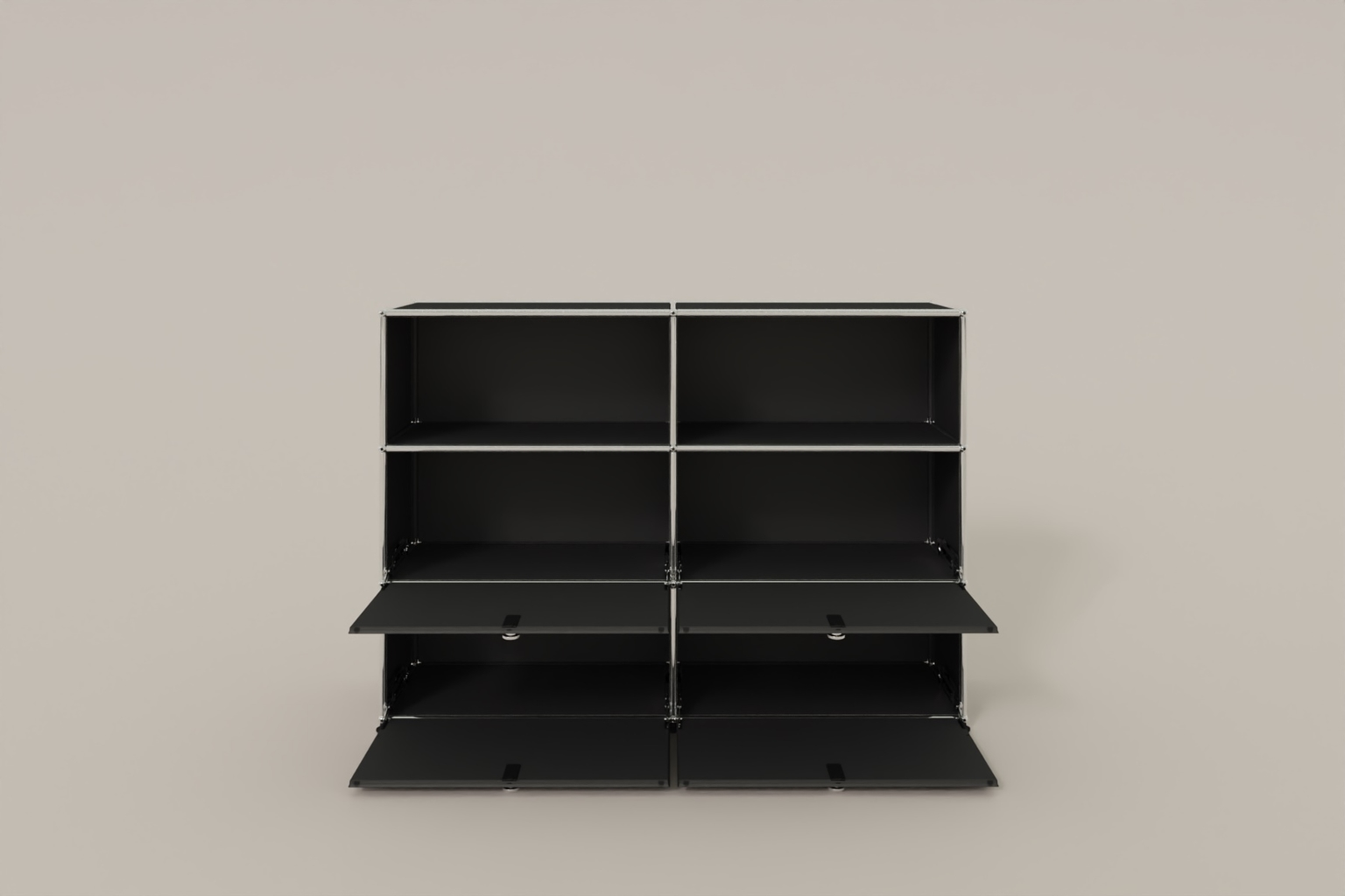 USM Haller Highboard mit 4 Klapptüren und 2 offenen Fächern Produktbild