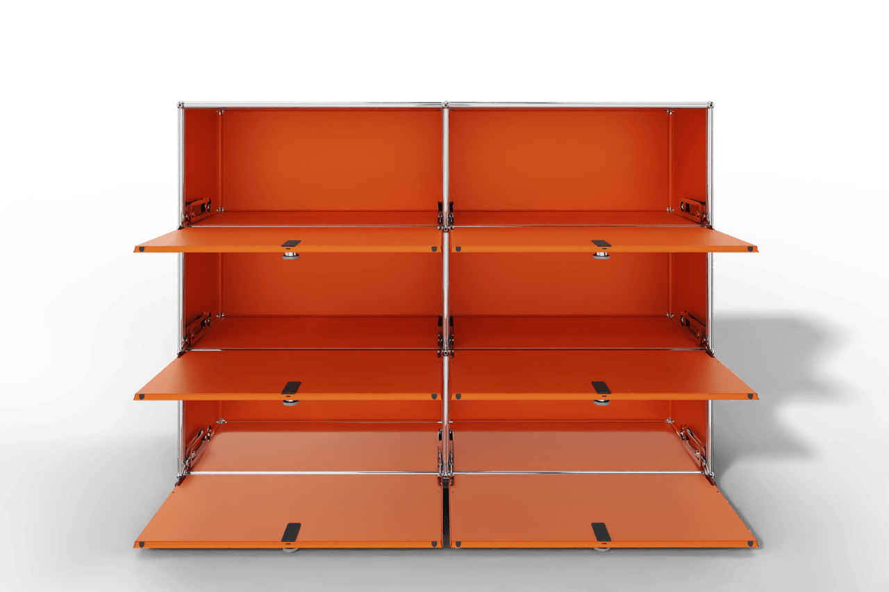 USM Haller Highboard, mit 6 Klapptüren, von Paul Schärer & Fritz Haller Produktbild