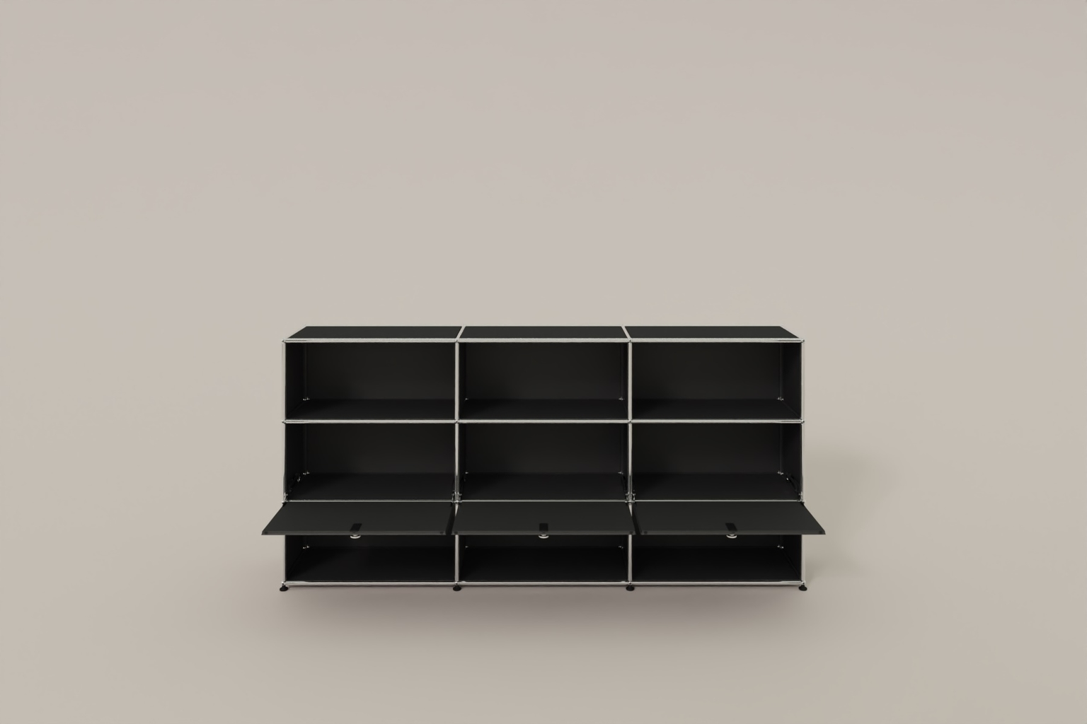 USM Haller Highboard mit 3 Klapptüren und 6 offenen Fächern Produktbild