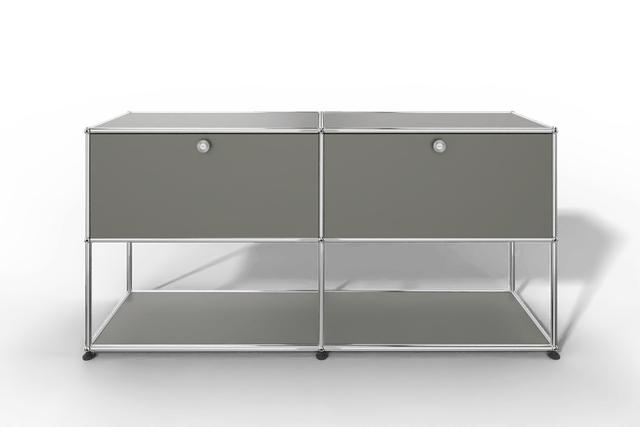 USM Haller Sideboard, 2 Klapptüren, untere Ebene offen