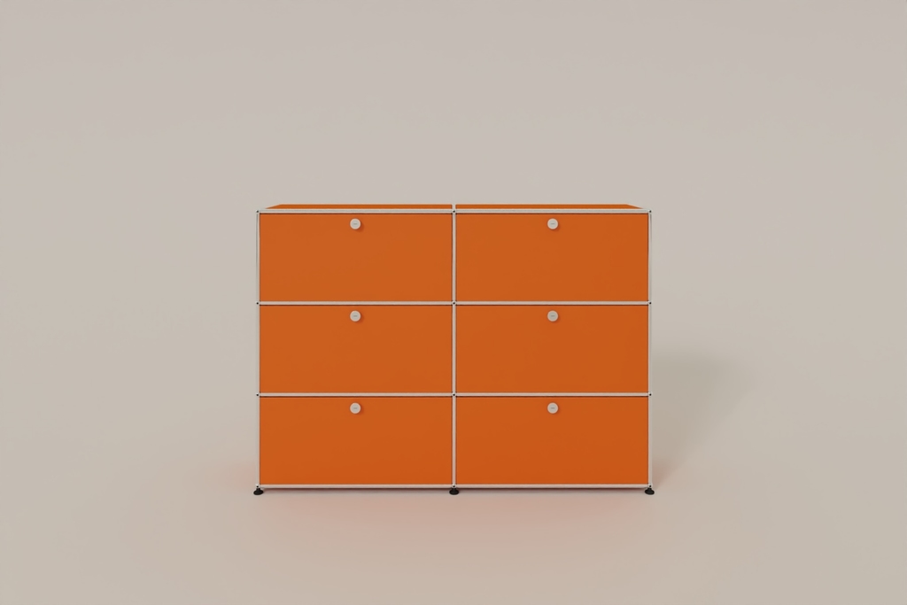 USM Haller Highboard, mit 6 Klapptüren, von Paul Schärer & Fritz Haller Produktbild