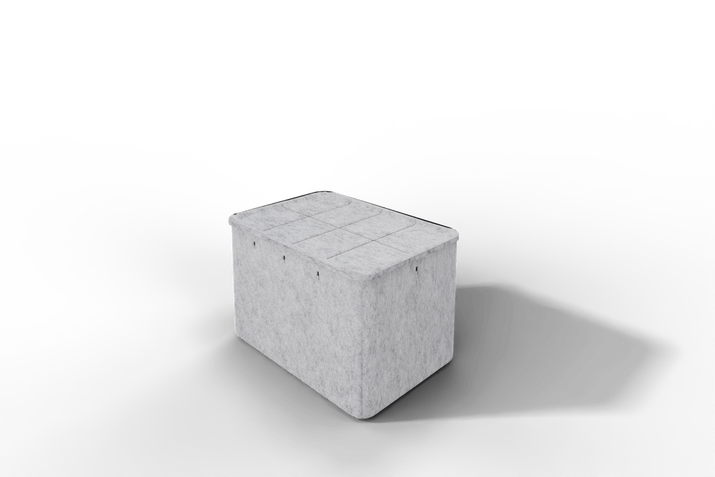 USM Inos Box hoch, 250 mit Tablett - wählbar in Anthrazit oder Hellgrau Produktbild