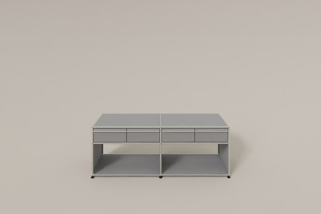 USM Haller Sideboard, mit 4 Schubladen A6 und 2 offenen Fächern. Tiefe 50 cm. Produktbild