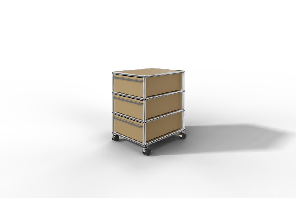 USM Haller Rollcontainer mit 3 Schüben. Wahlweise abschließbar und in 14 Farben konfigurierbar Produktbild