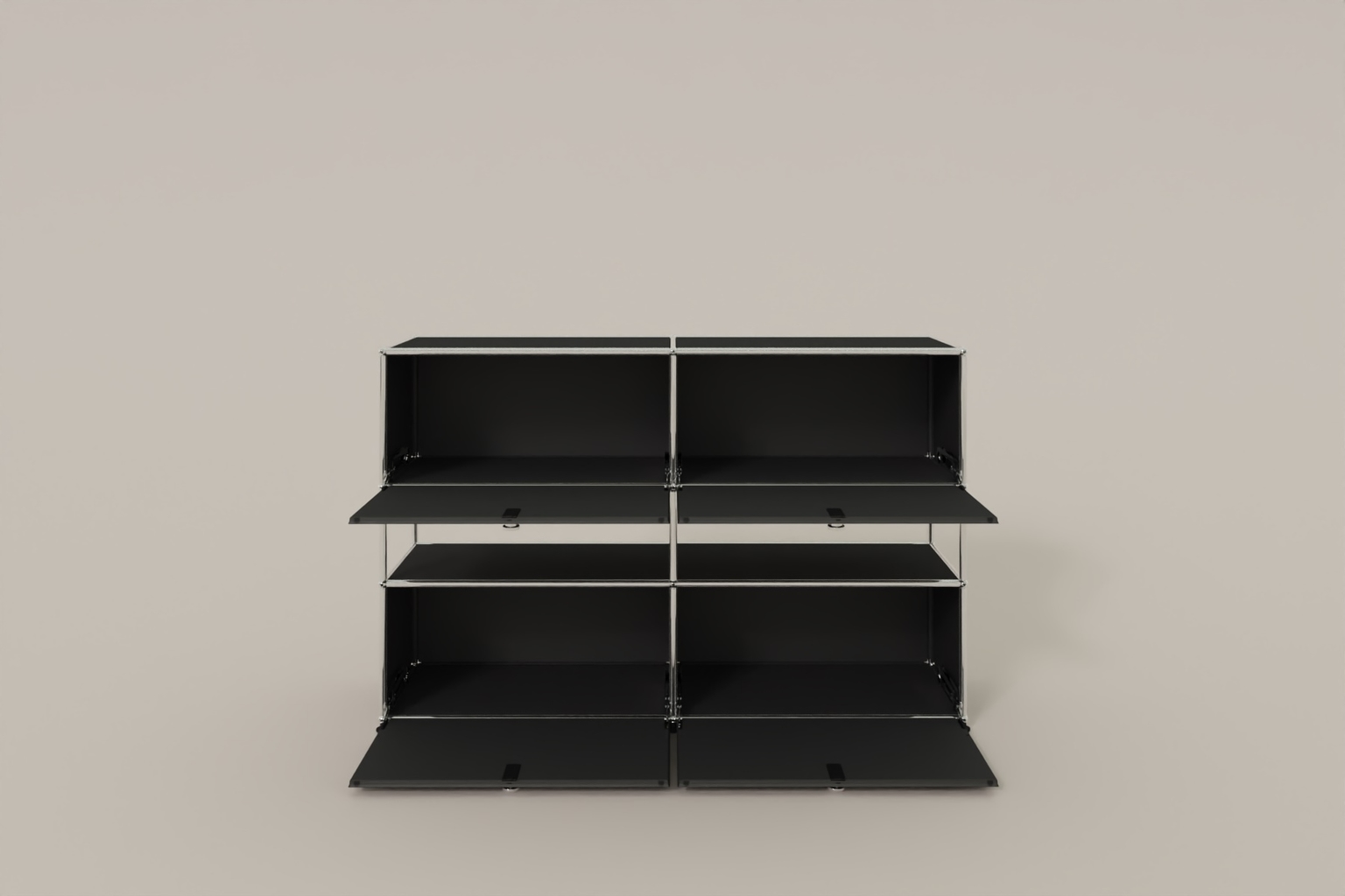 USM Haller Highboard mit 4 Klapptüren und offener Ebene Produktbild