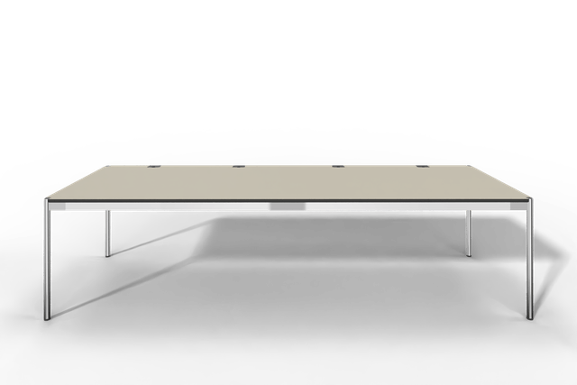 USM Haller Tisch Plus,Tiefe 1000 mm, Oberfläche Linoleum