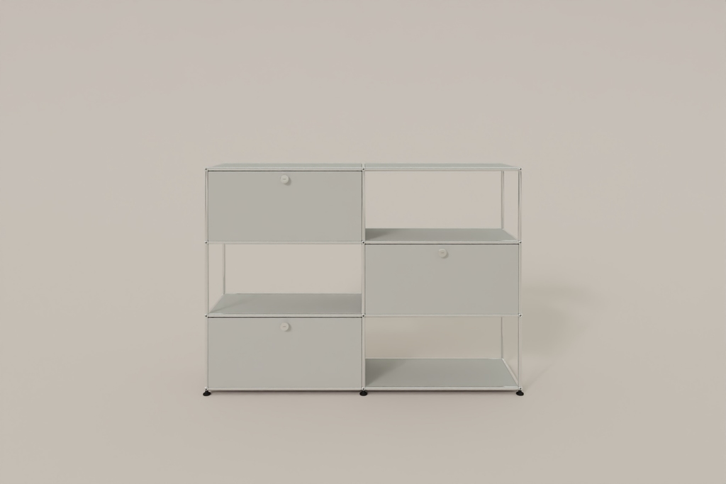 USM Haller Highboard/Raumteiler, 3 offene Elemente, 3 Klapptüren Produktbild