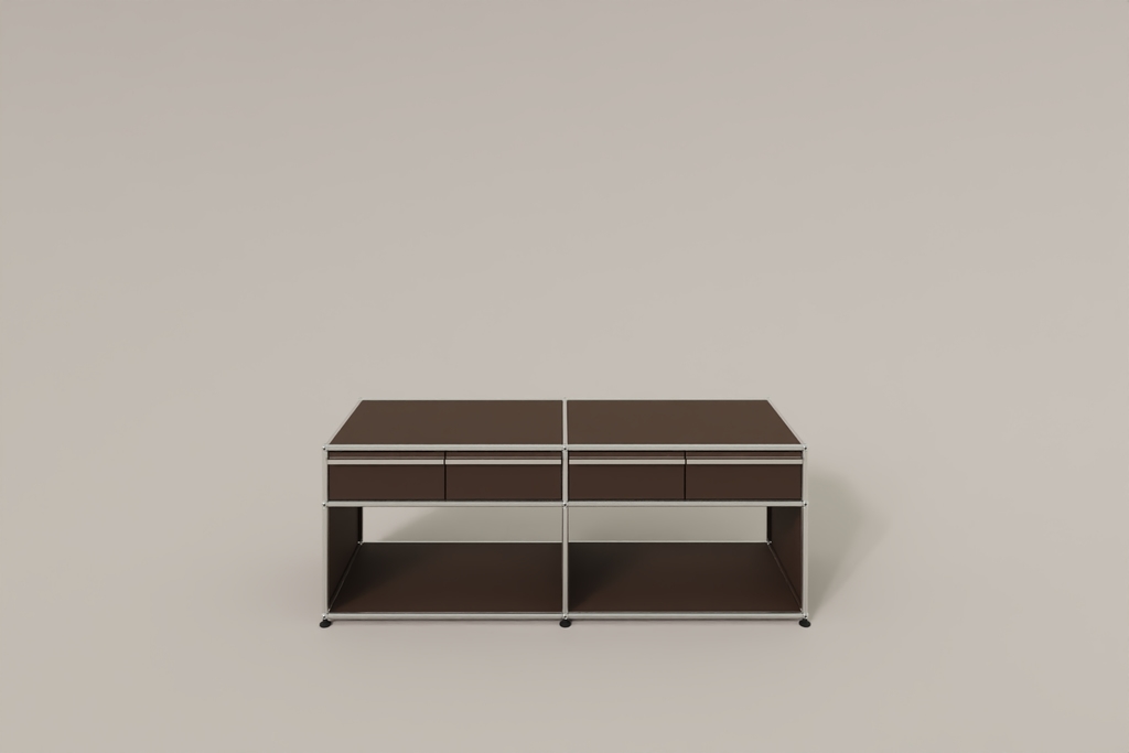 USM Haller Sideboard, mit 4 Schubladen A6 und 2 offenen Fächern. Tiefe 50 cm. Produktbild