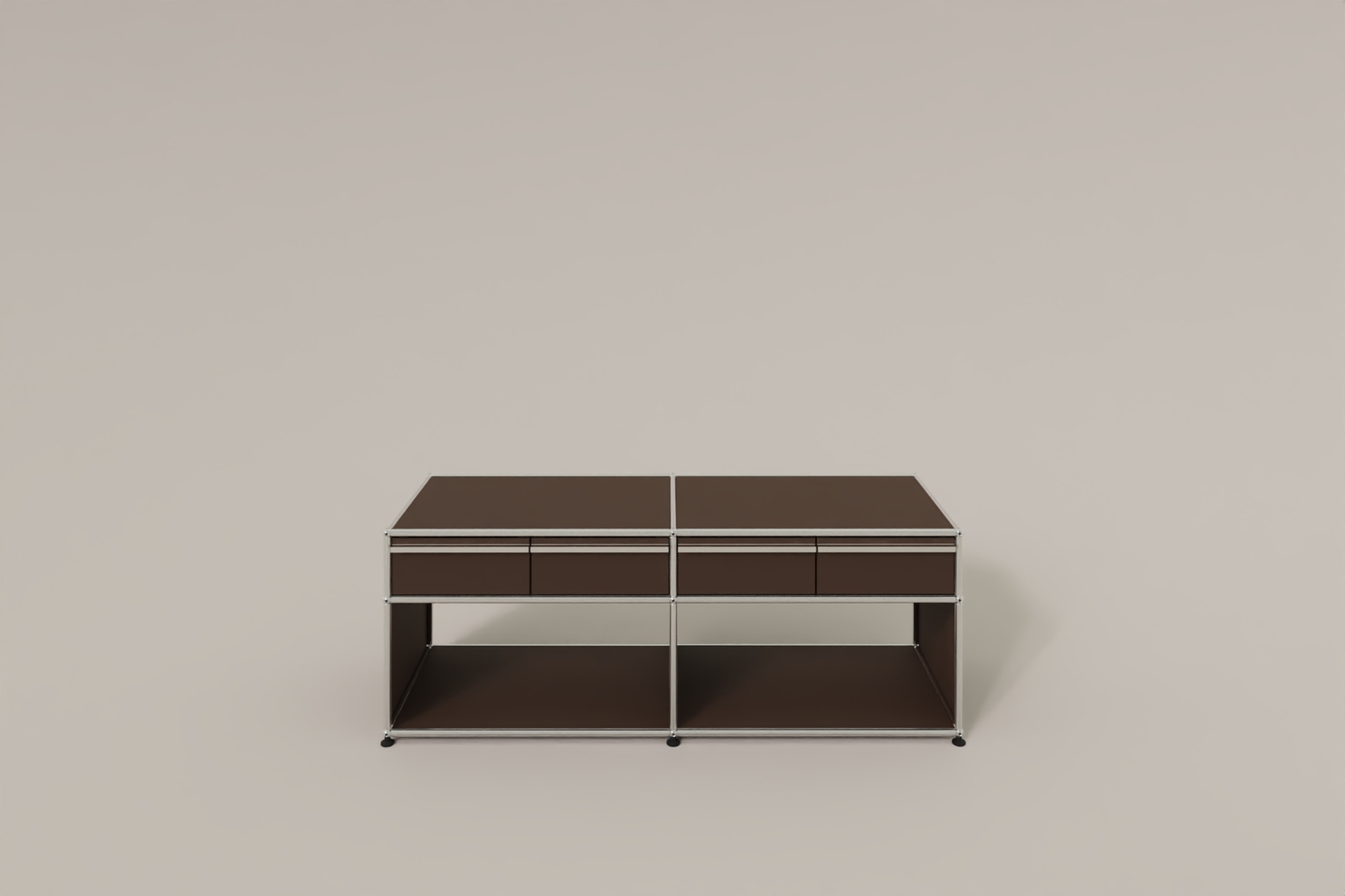 USM Haller Sideboard, mit 4 Schubladen A6 und 2 offenen Fächern. Tiefe 50 cm. Produktbild