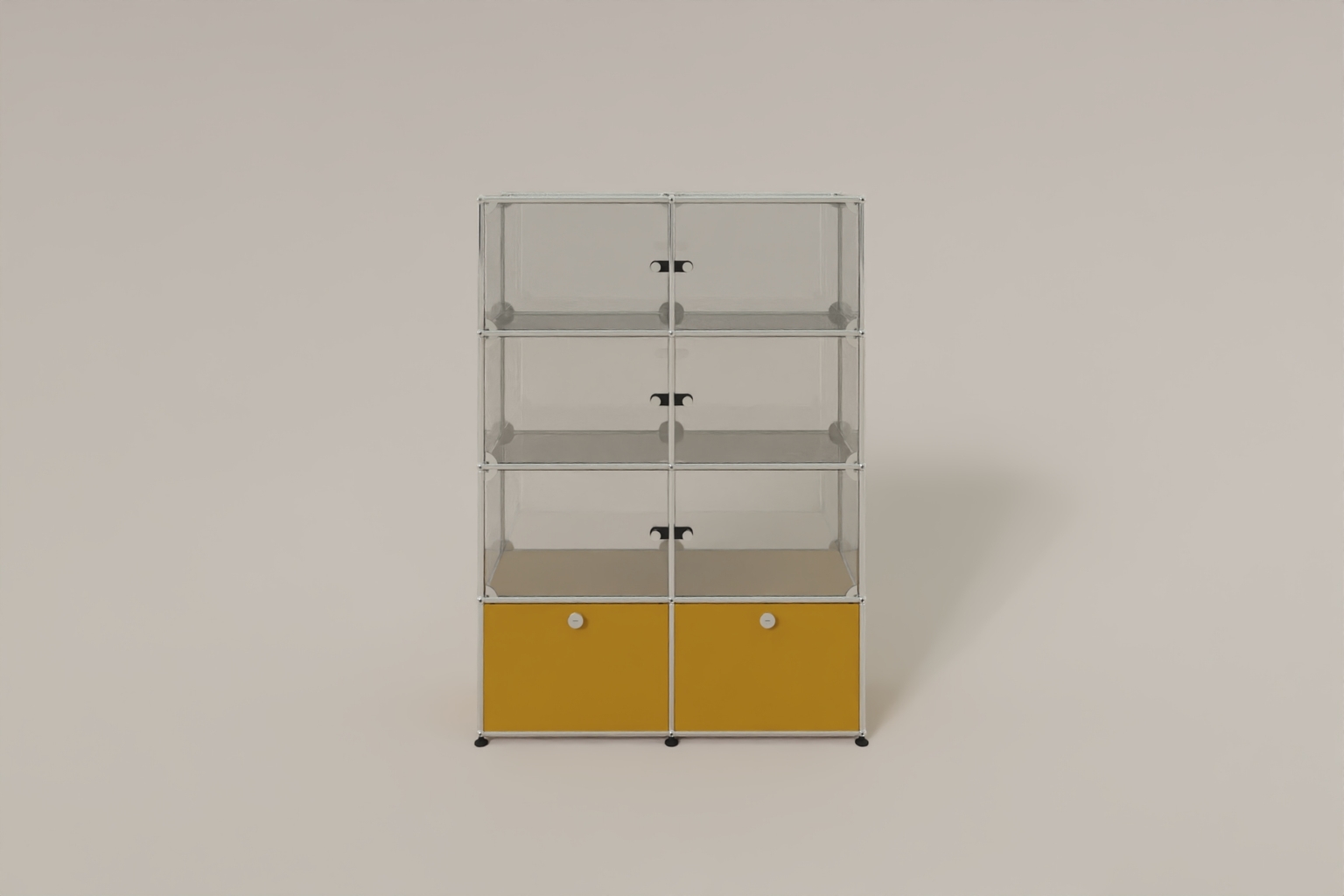 USM Haller Glasvitrine mit 6 Glastüren und 2 Klapptüren Produktbild