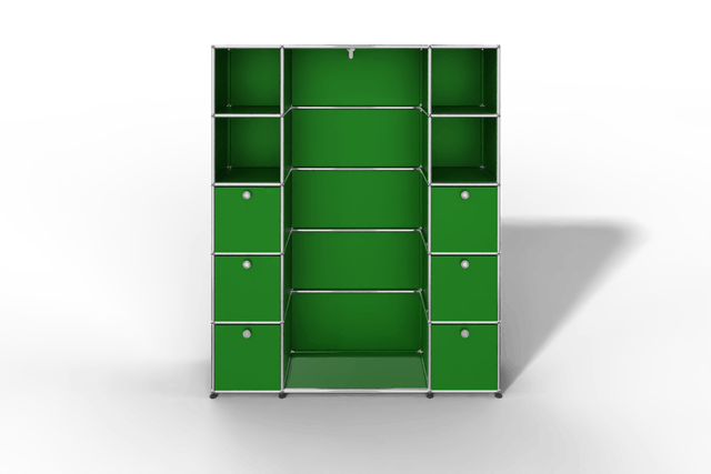 USM Haller Garderobe, 1450 mm breit, mit Klapptüren
