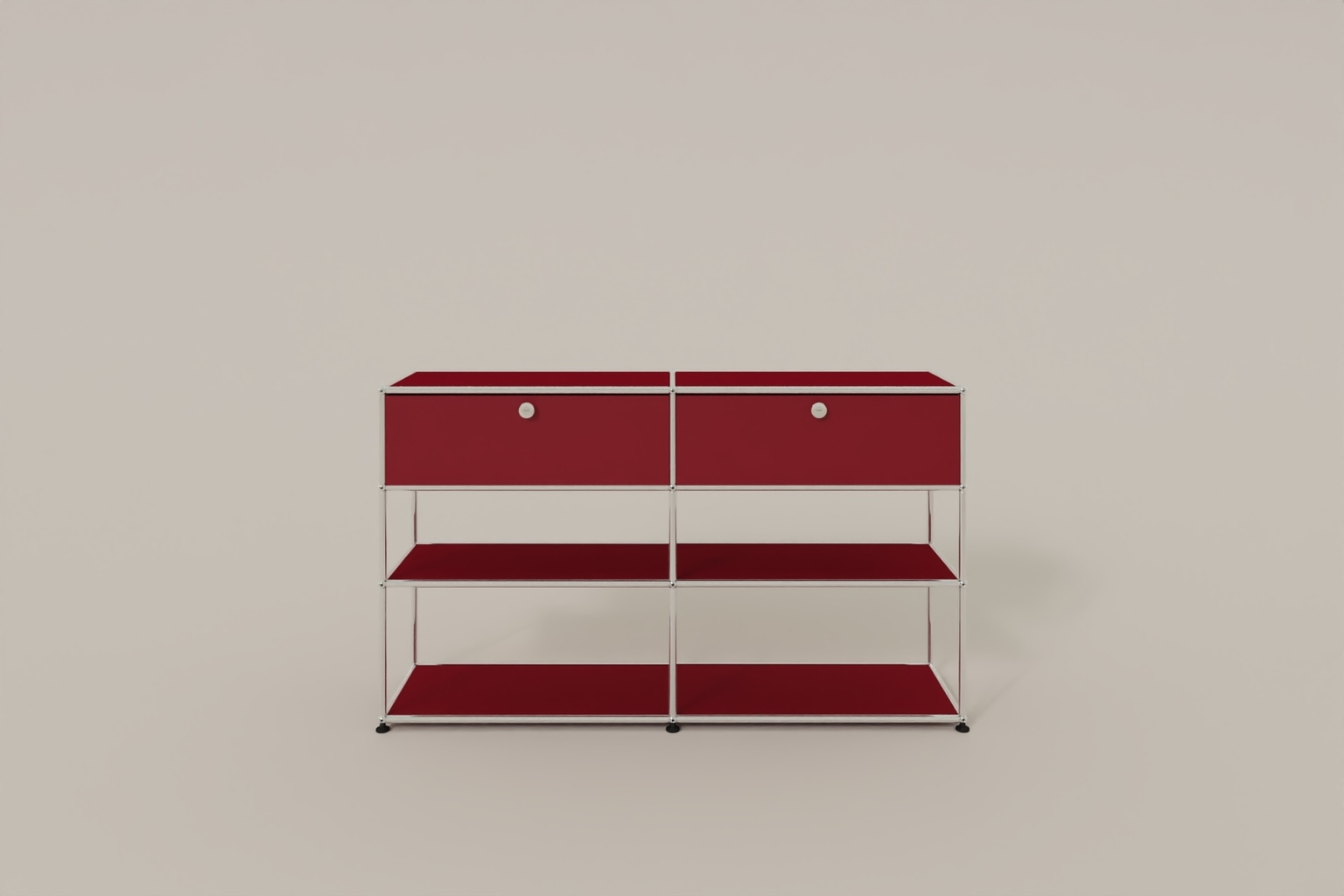 USM Haller Highboard mit 2 Klapptüren und 2 offenen Ebenen Produktbild