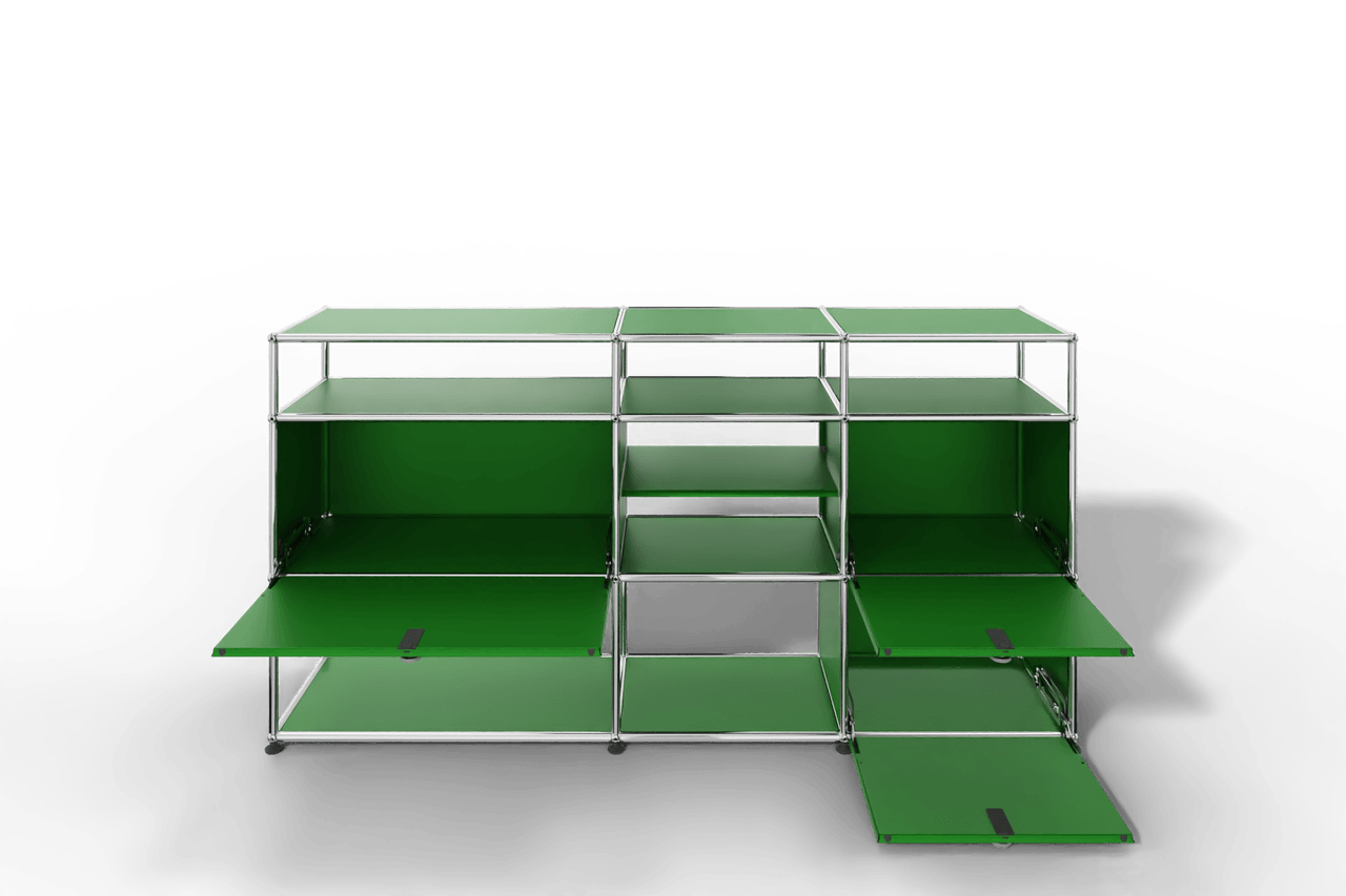 Sideboard mit offenen Elementen und Klapptüren Produktbild