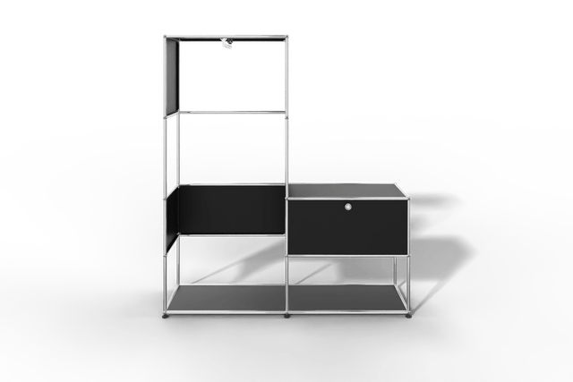 USM Haller Garderobe, 1500 mm breit, mit Klapptüre