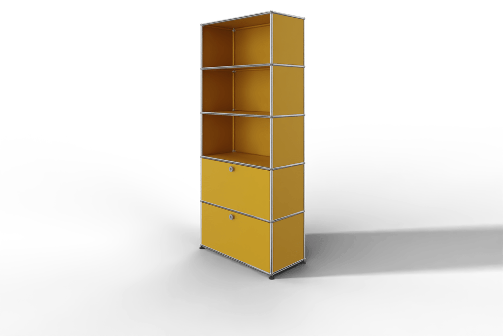 USM Haller Regal 750 mit 2 Klapptüren und 3 offenen Fächern Produktbild