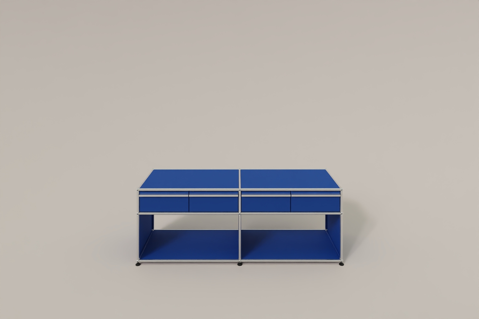USM Haller Sideboard, mit 4 Schubladen A6 und 2 offenen Fächern. Tiefe 50 cm. Produktbild