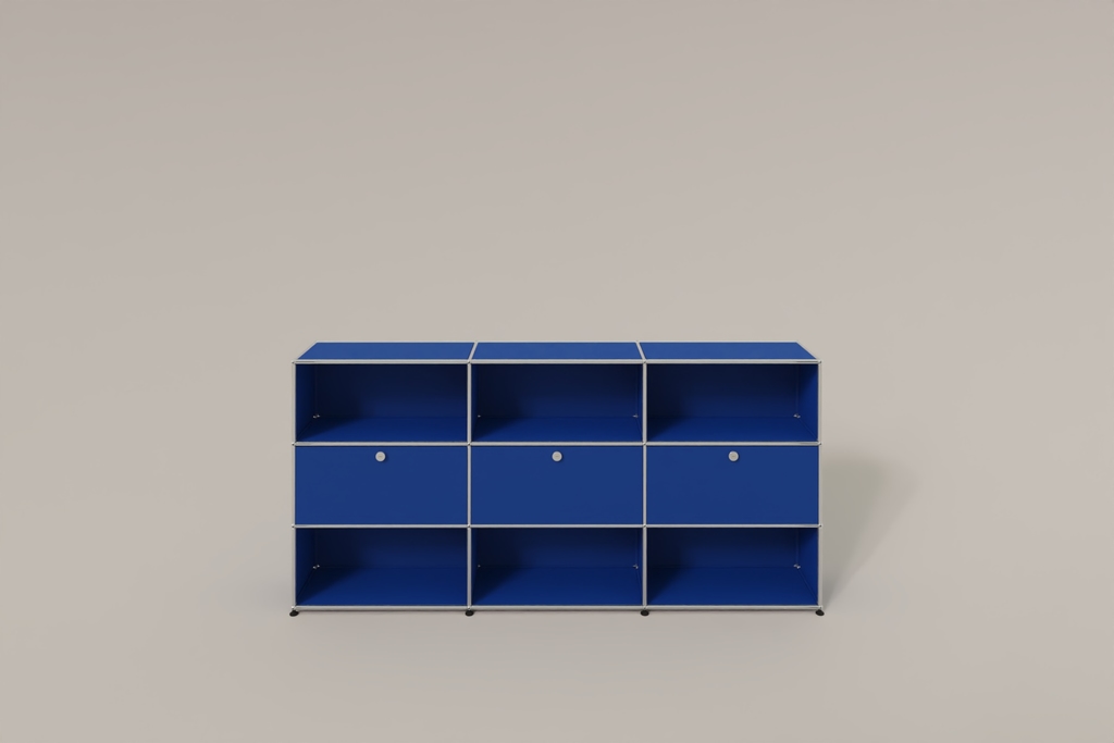 USM Haller Highboard mit 3 Klapptüren und 6 offenen Fächern Produktbild