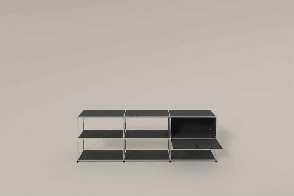 USM Haller Sideboard offen mit einer Klapptüre Produktbild
