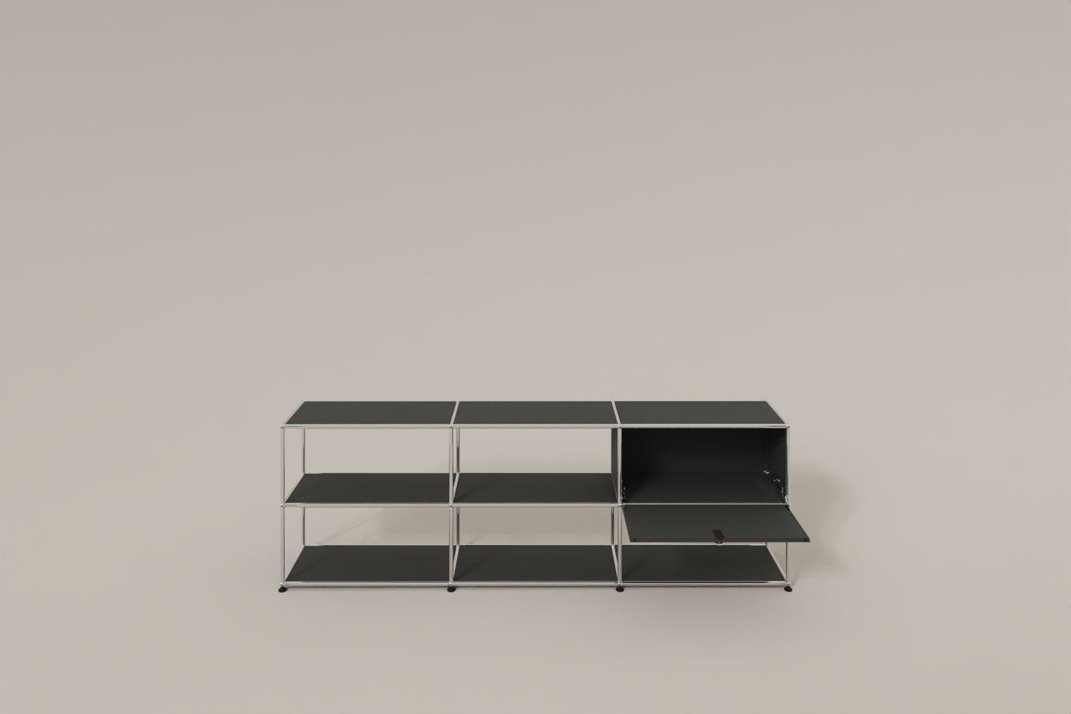 USM Haller Sideboard offen mit einer Klapptüre Produktbild