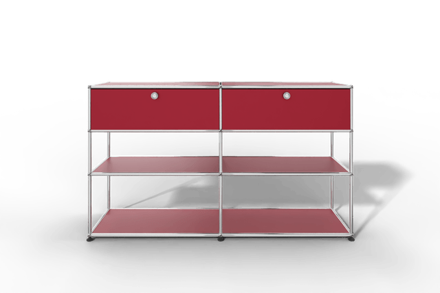 USM Haller Highboard mit 2 Klapptüren und 2 offenen Ebenen