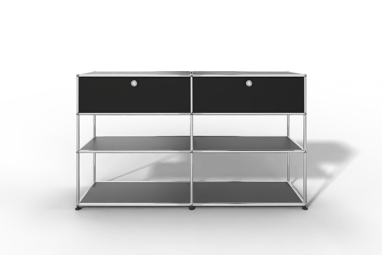 USM Haller Highboard mit 2 Klapptüren und 2 offenen Ebenen Produktbild