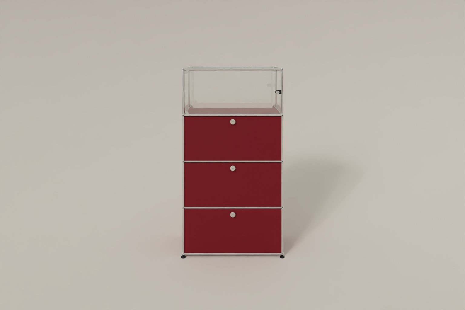 USM Haller Regal, 3 Klapptüren, 1 Vitrinen-Element Produktbild