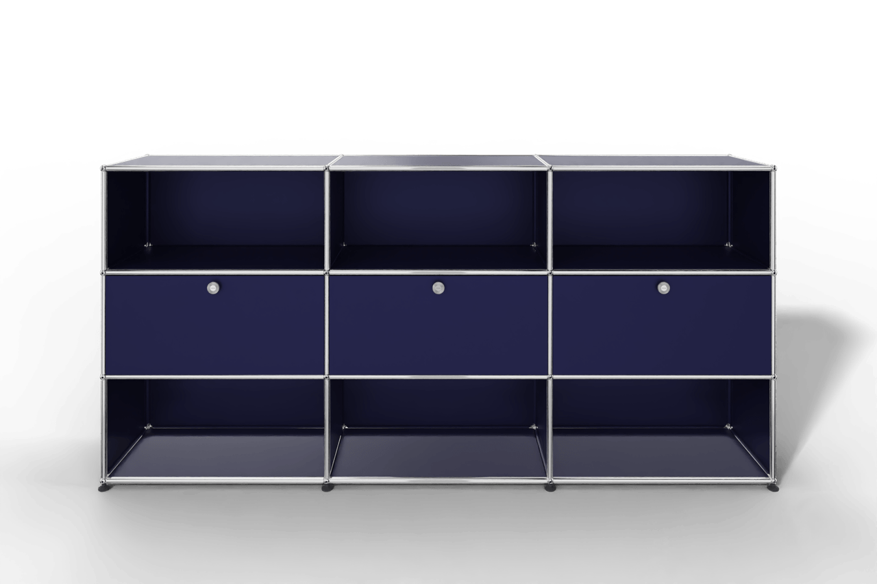 USM Haller Highboard mit 3 Klapptüren und 6 offenen Fächern Produktbild