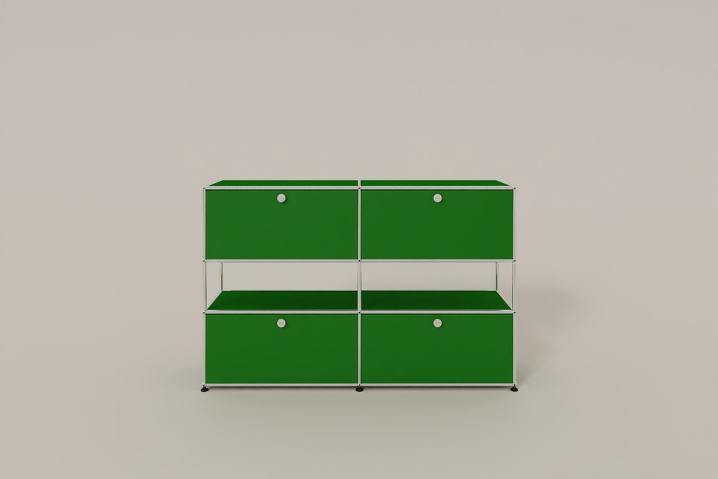 USM Haller Highboard mit 4 Klapptüren und offener Ebene Produktbild