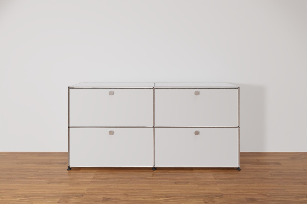 Original USM Haller Sideboard mit 4 Klapptüren in 24-reinweiss Produktbild
