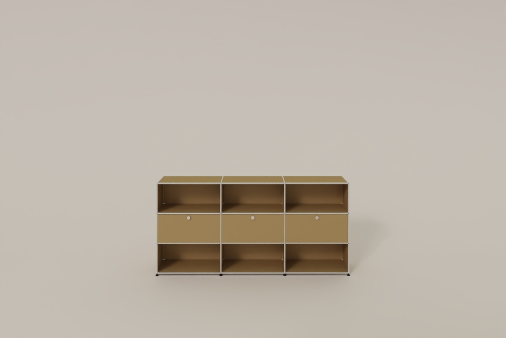 USM Haller Highboard mit 3 Klapptüren und 6 offenen Fächern