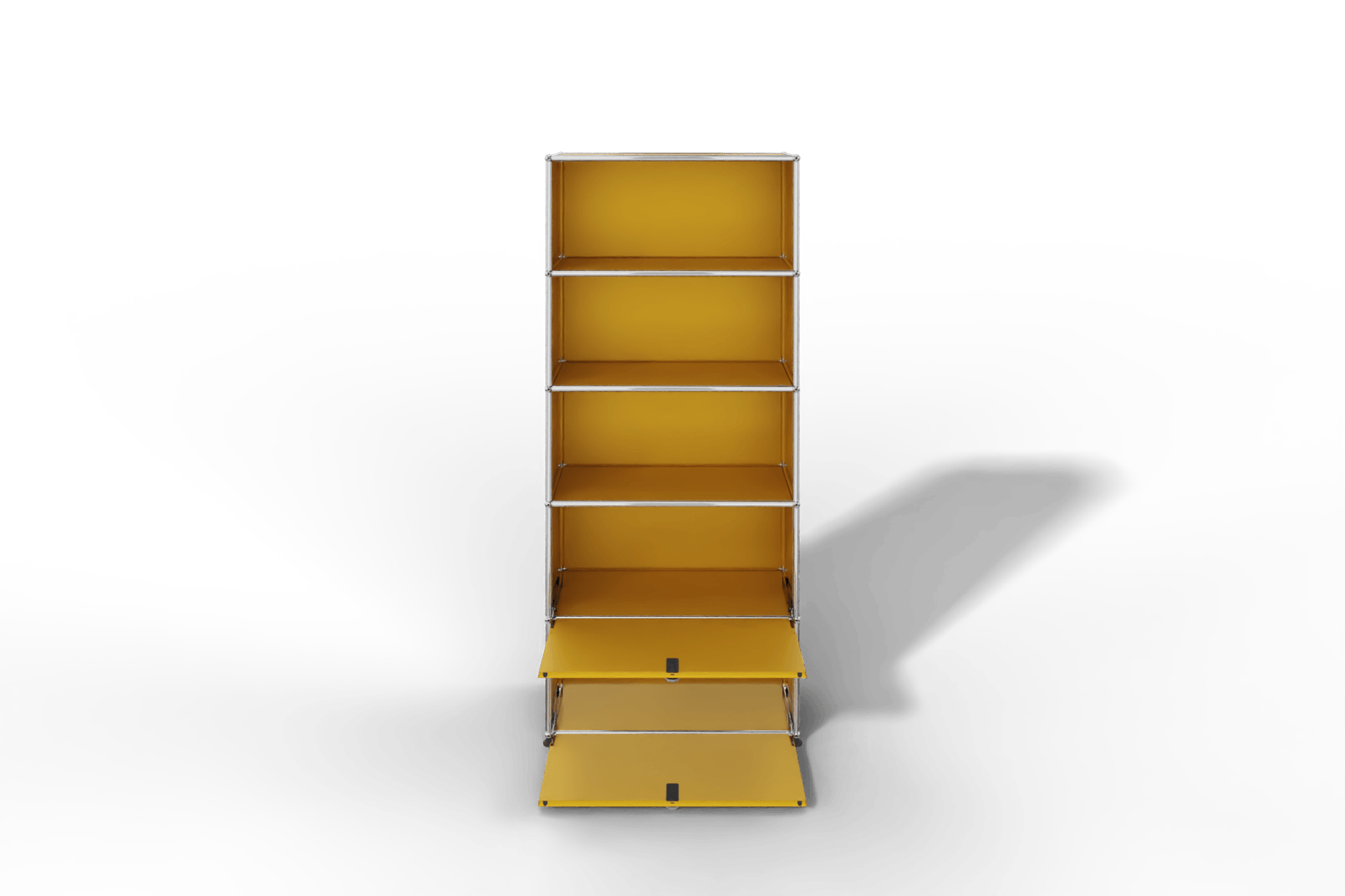 USM Haller Regal 750 mit 2 Klapptüren und 3 offenen Fächern Produktbild