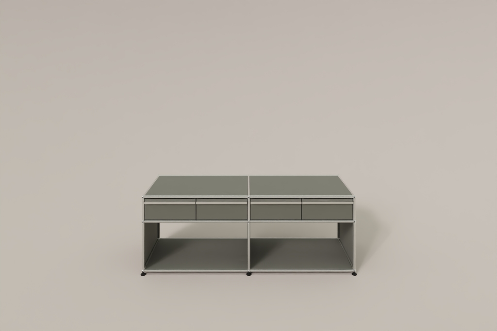 USM Haller Sideboard, mit 4 Schubladen A6 und 2 offenen Fächern. Tiefe 50 cm. Produktbild